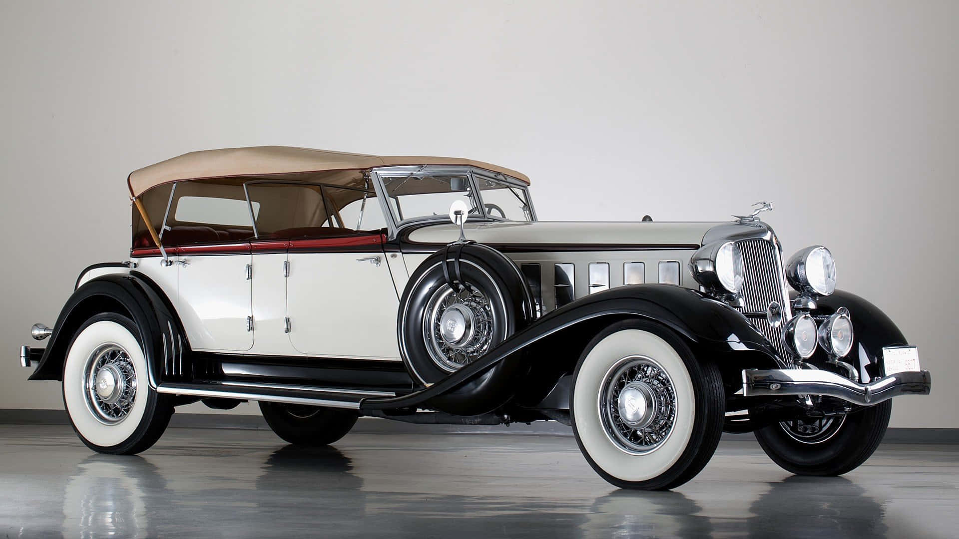 Gamle Bentley Hvid Og Sort Wallpaper