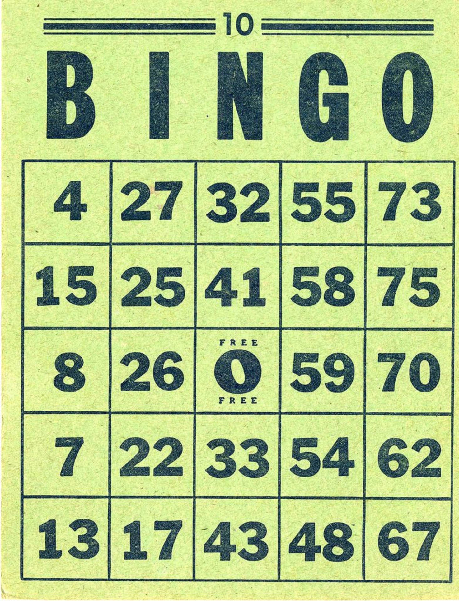 Vintage Bingo Card Background Wallpaper