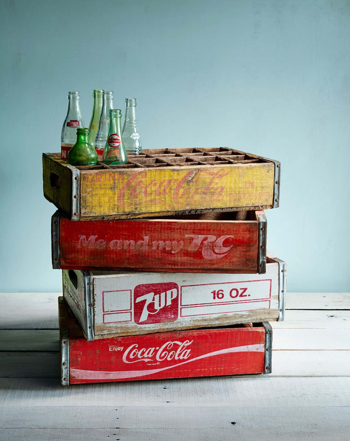 A Stack Of Coke Crates