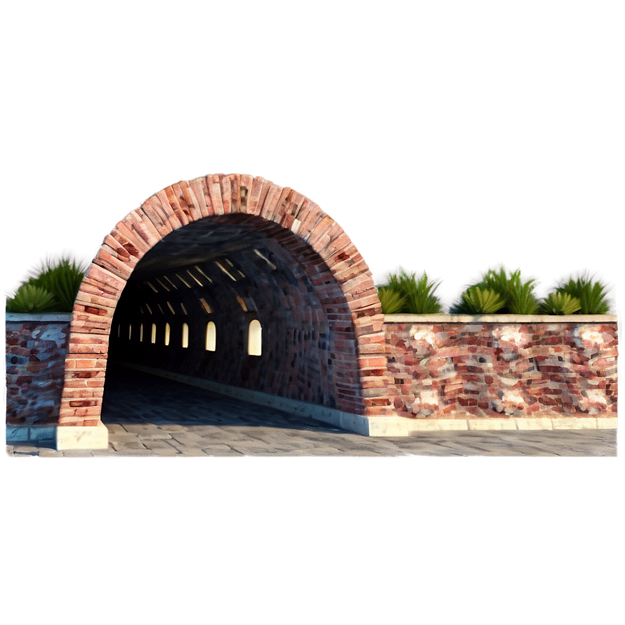 Old Brick Tunnel Png 06242024 PNG