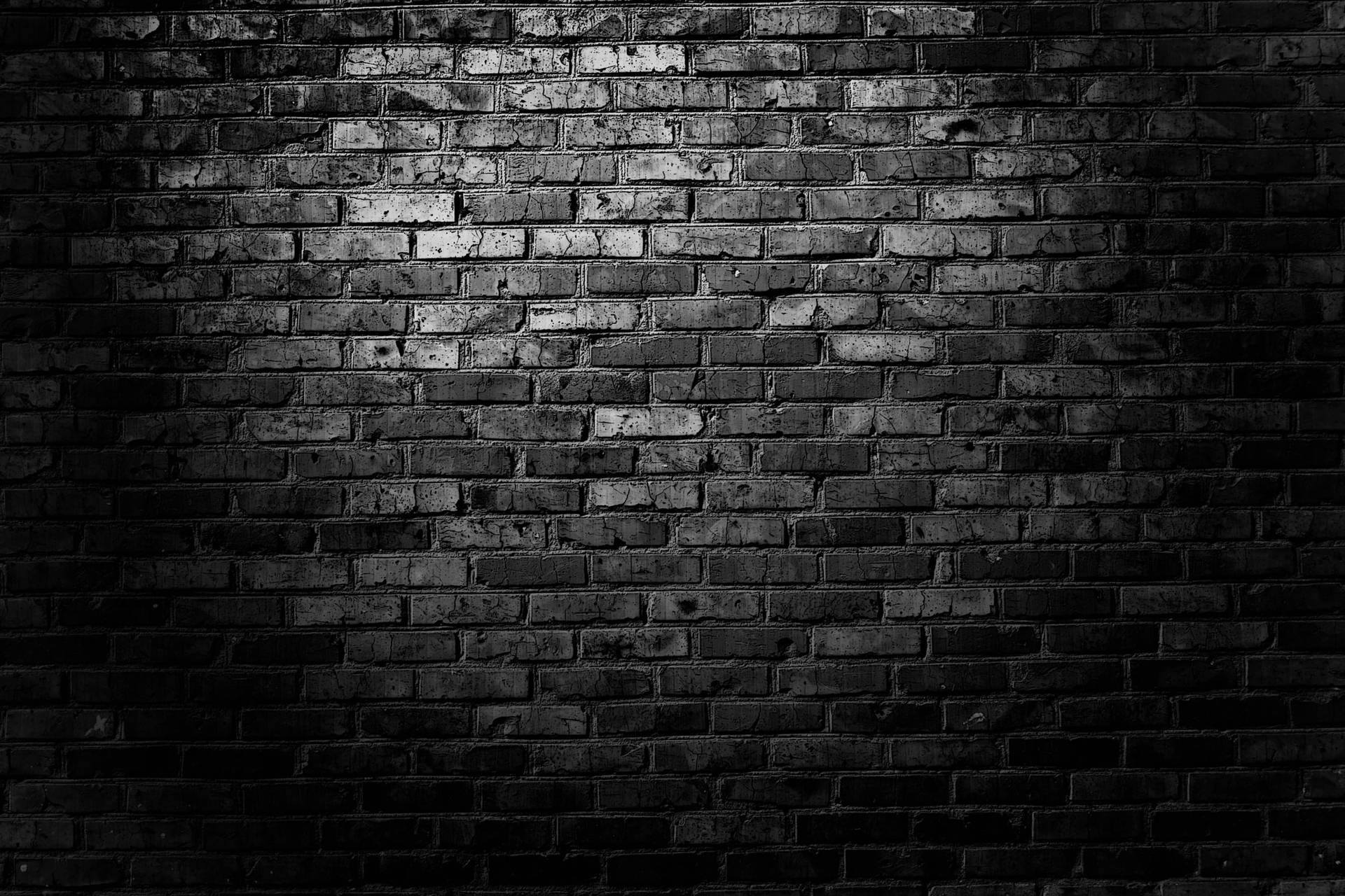 Old Brick Wall Texture Black Pattern Wallpaper