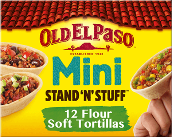 Old El Paso Mini Stand N Stuff Tortillas Ad PNG