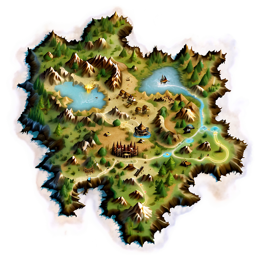 Old Fantasy Map Png Hit PNG