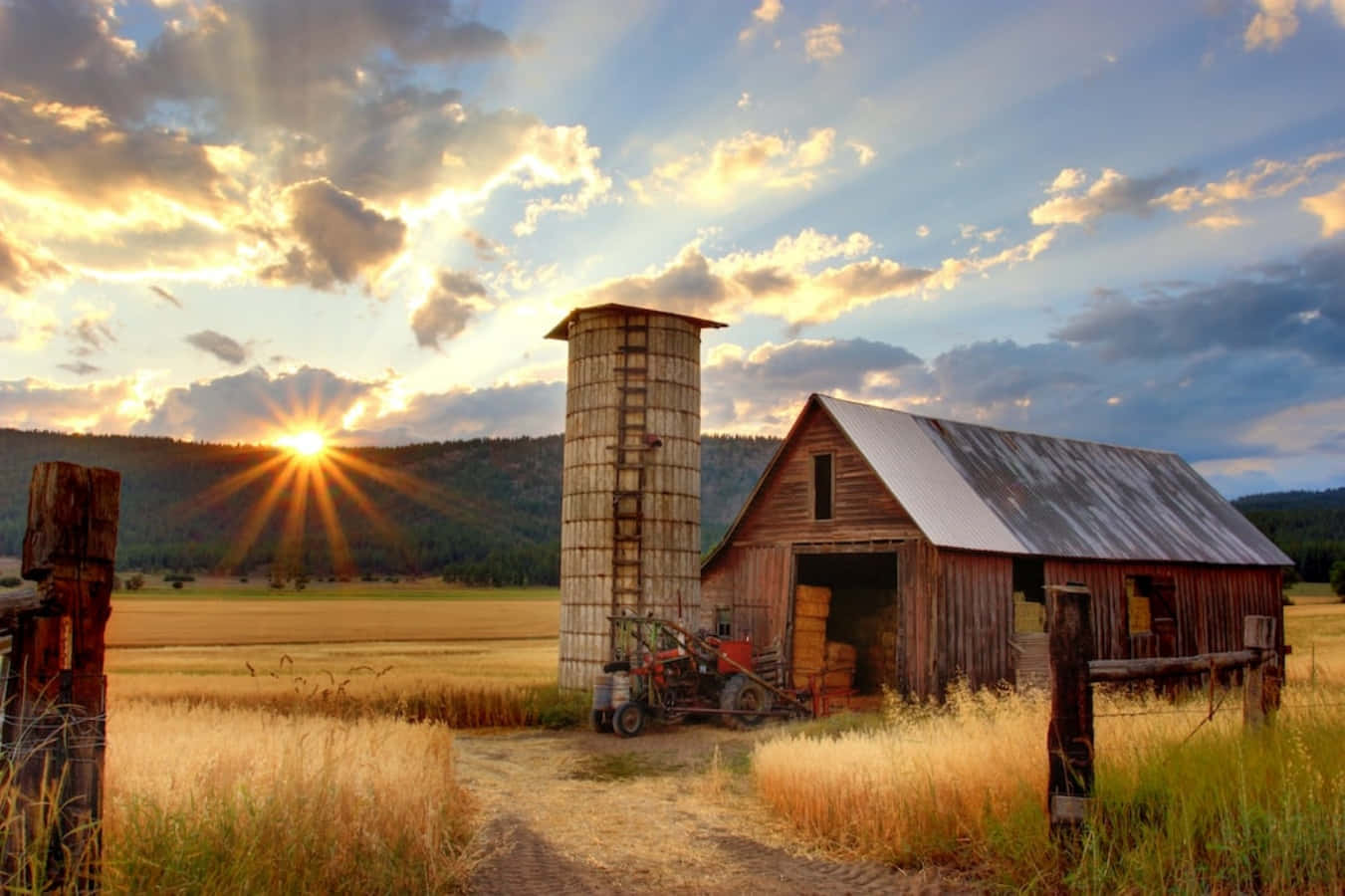 A Picturesque View of an Old Farm