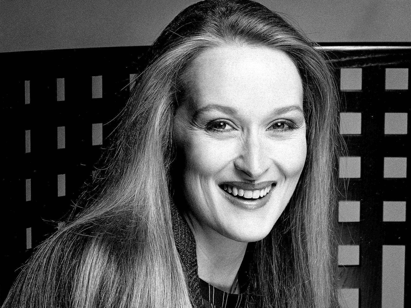 Gammalbild På Skådespelerskan Meryl Streep Wallpaper