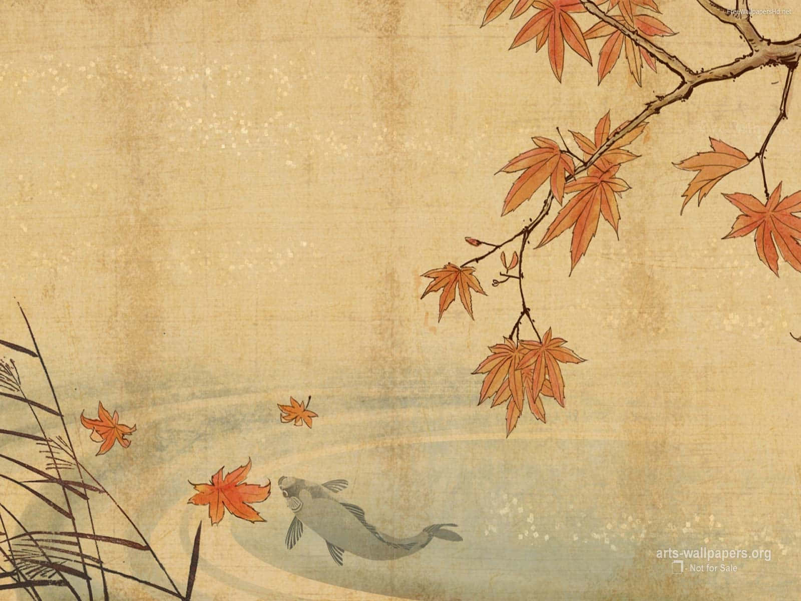 Old Japanese Scene Wallpaper