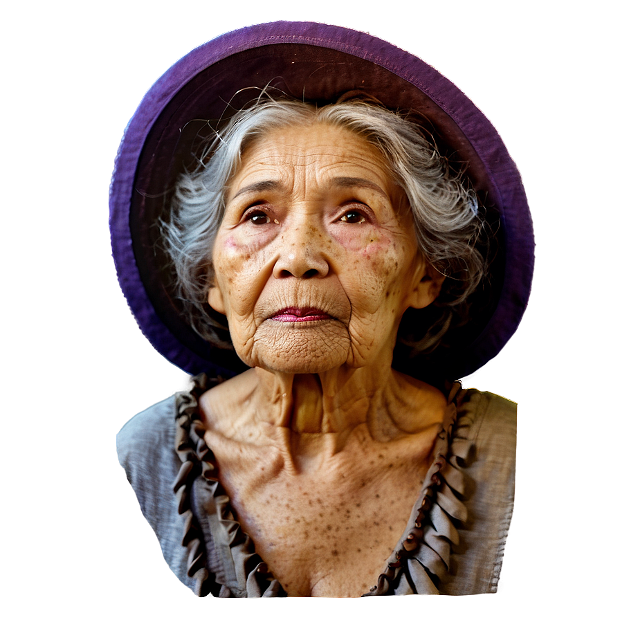 Download Old Lady With Hat Png 13 | Wallpapers.com