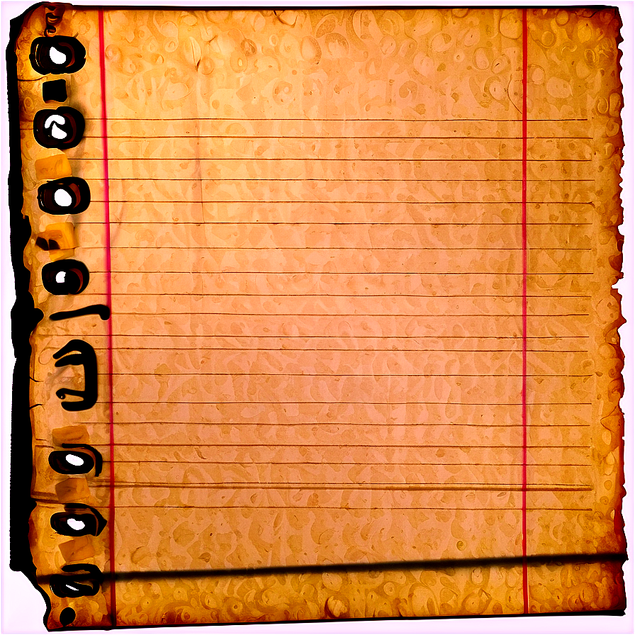 Old Lined Paper Texture Png 06252024 PNG