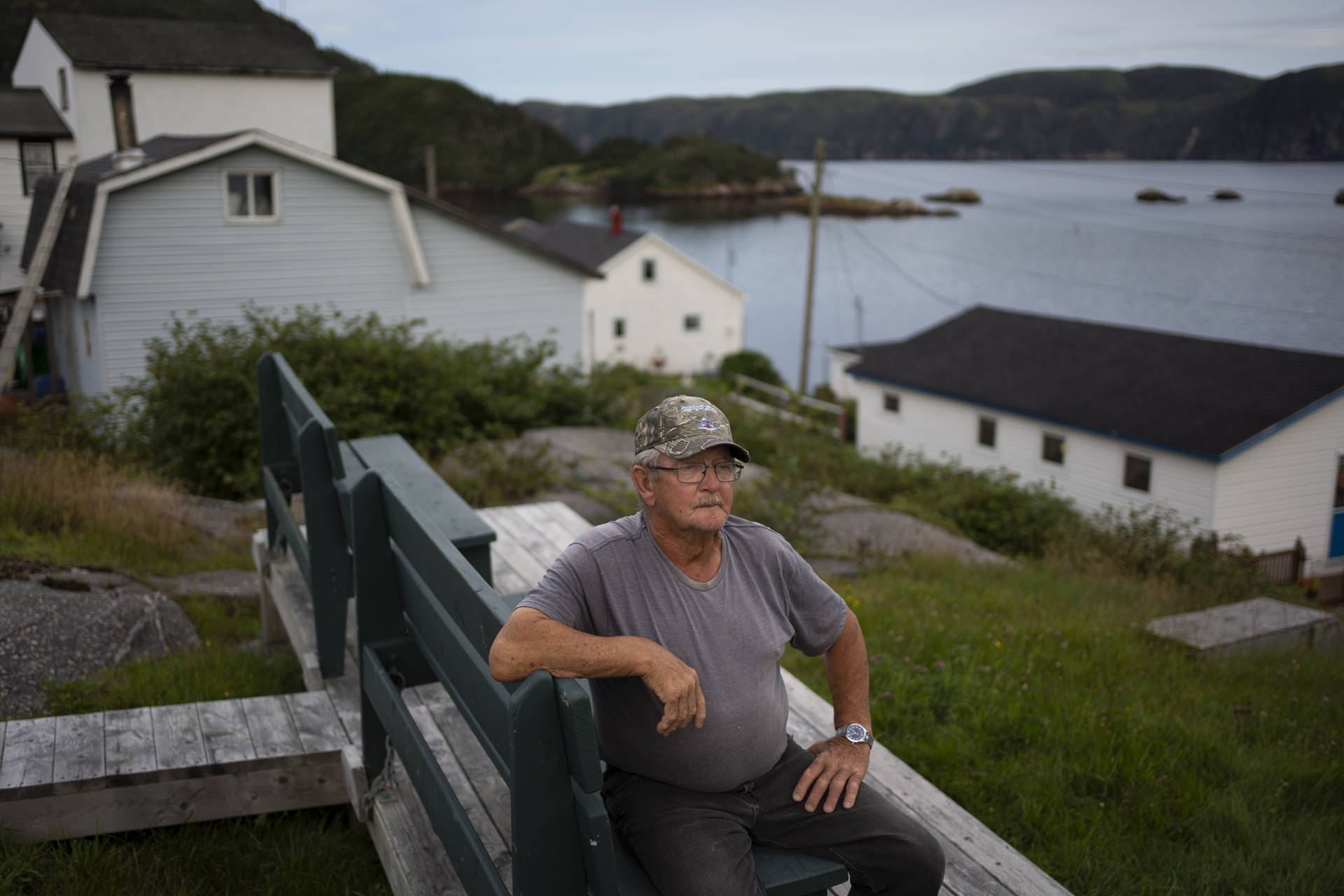 Old Man Looking At Newfoundland's Beauty Wallpaper