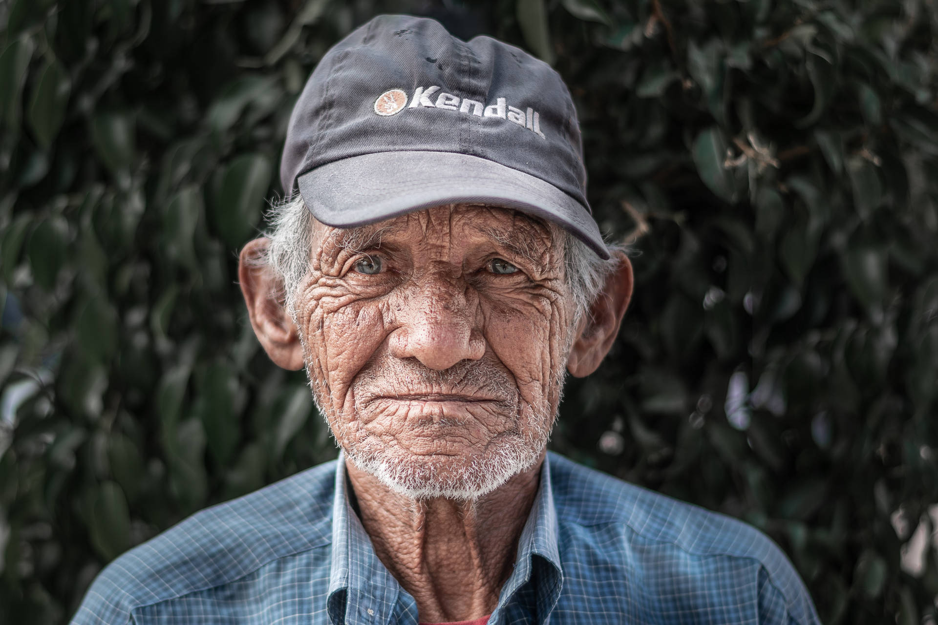 Sguardosaggio - Un Uomo Anziano Con Un Cappellino Da Baseball. Sfondo