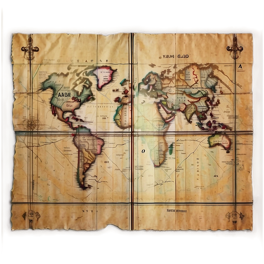 Old Map Paper Texture Png 05232024 PNG