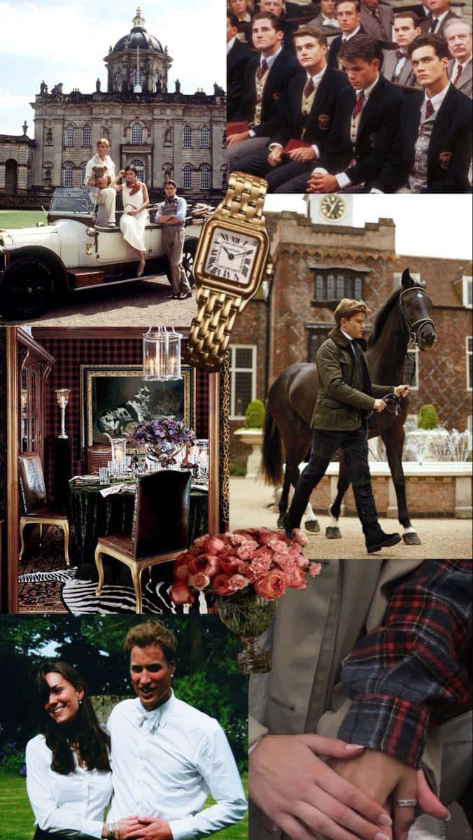 Old Money Aesthetic Collage Wallpaper