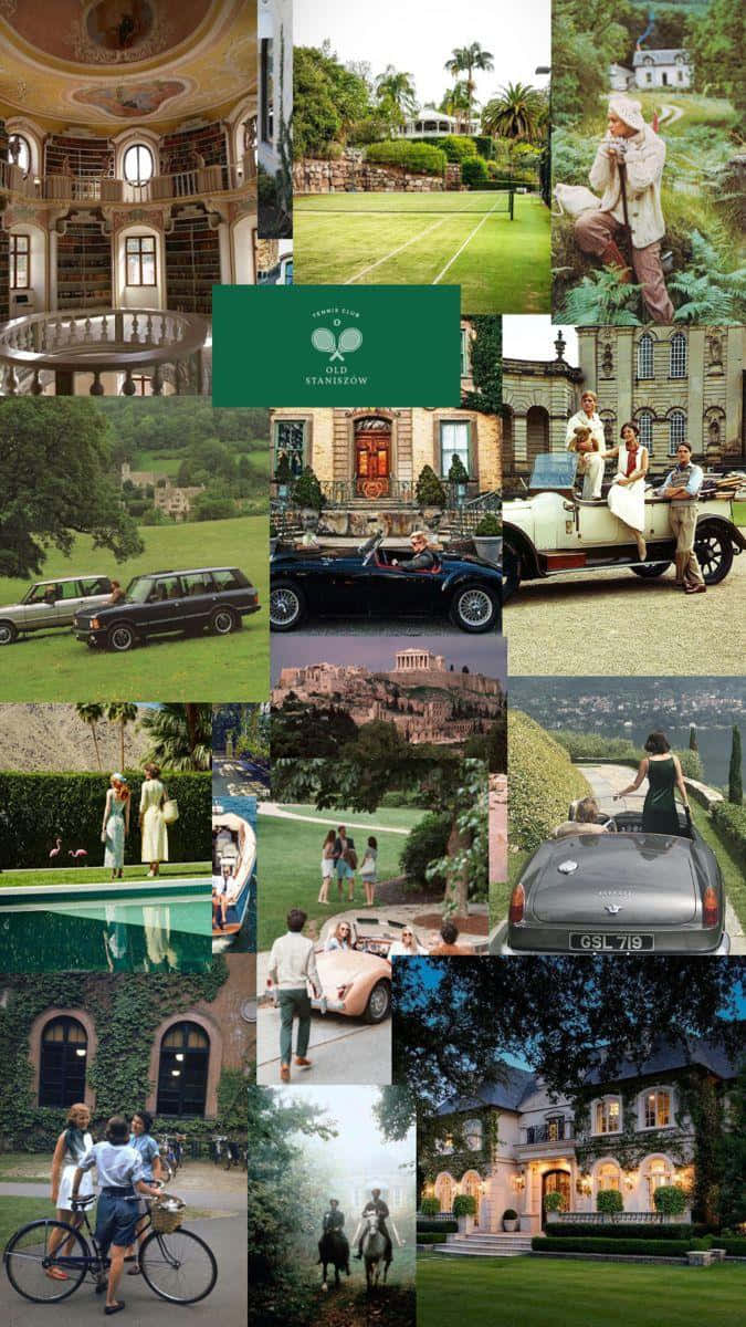 Old Money Lifestyle Collage Wallpaper