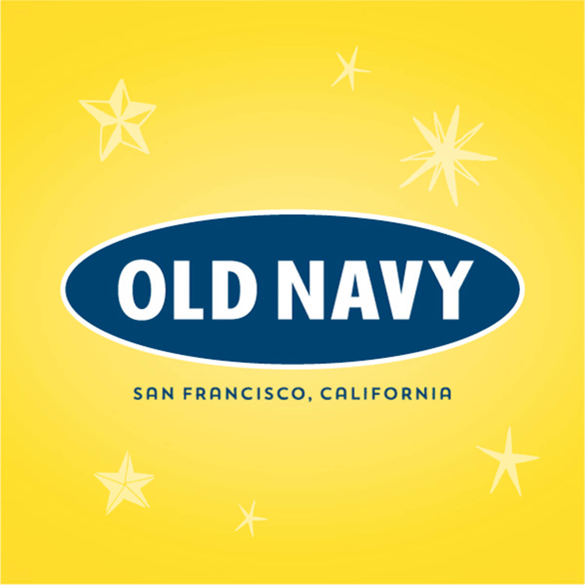 Logotipoda Old Navy Com Estrelas Amarelas. Papel de Parede