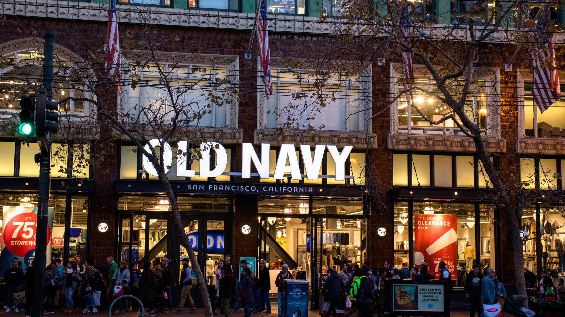 Old Navy San Francisco Store Background