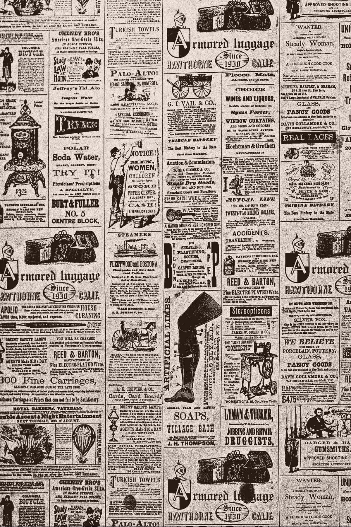 A Vintage Stack of a Newspaper