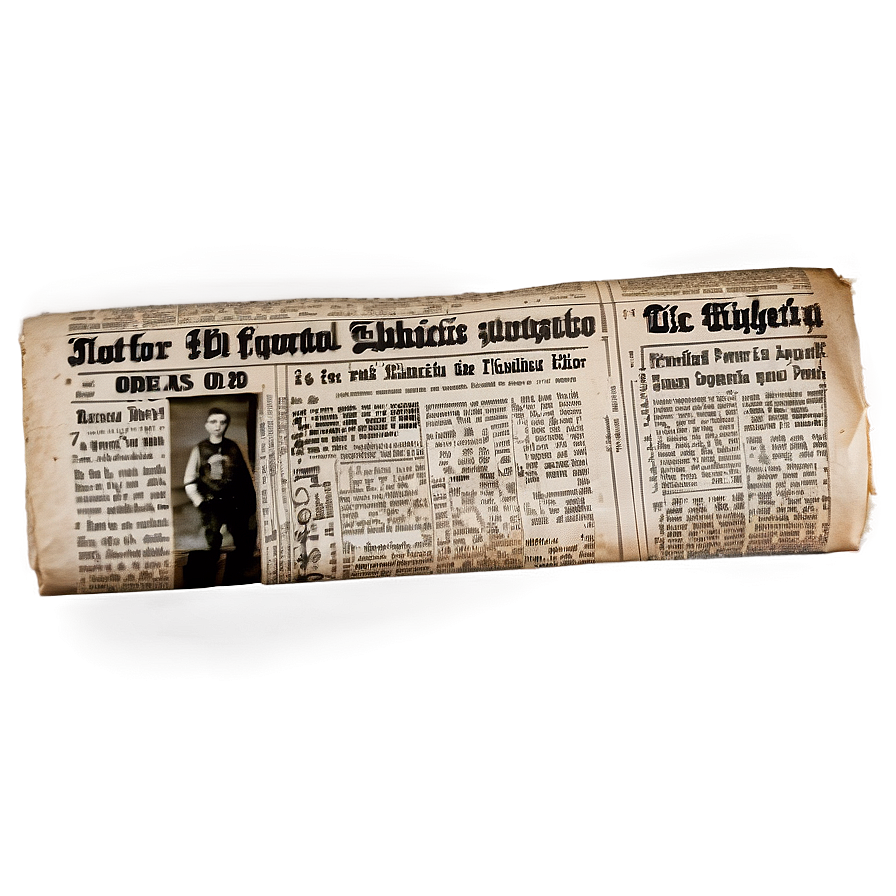 Old Newspaper Texture Png 06252024 PNG