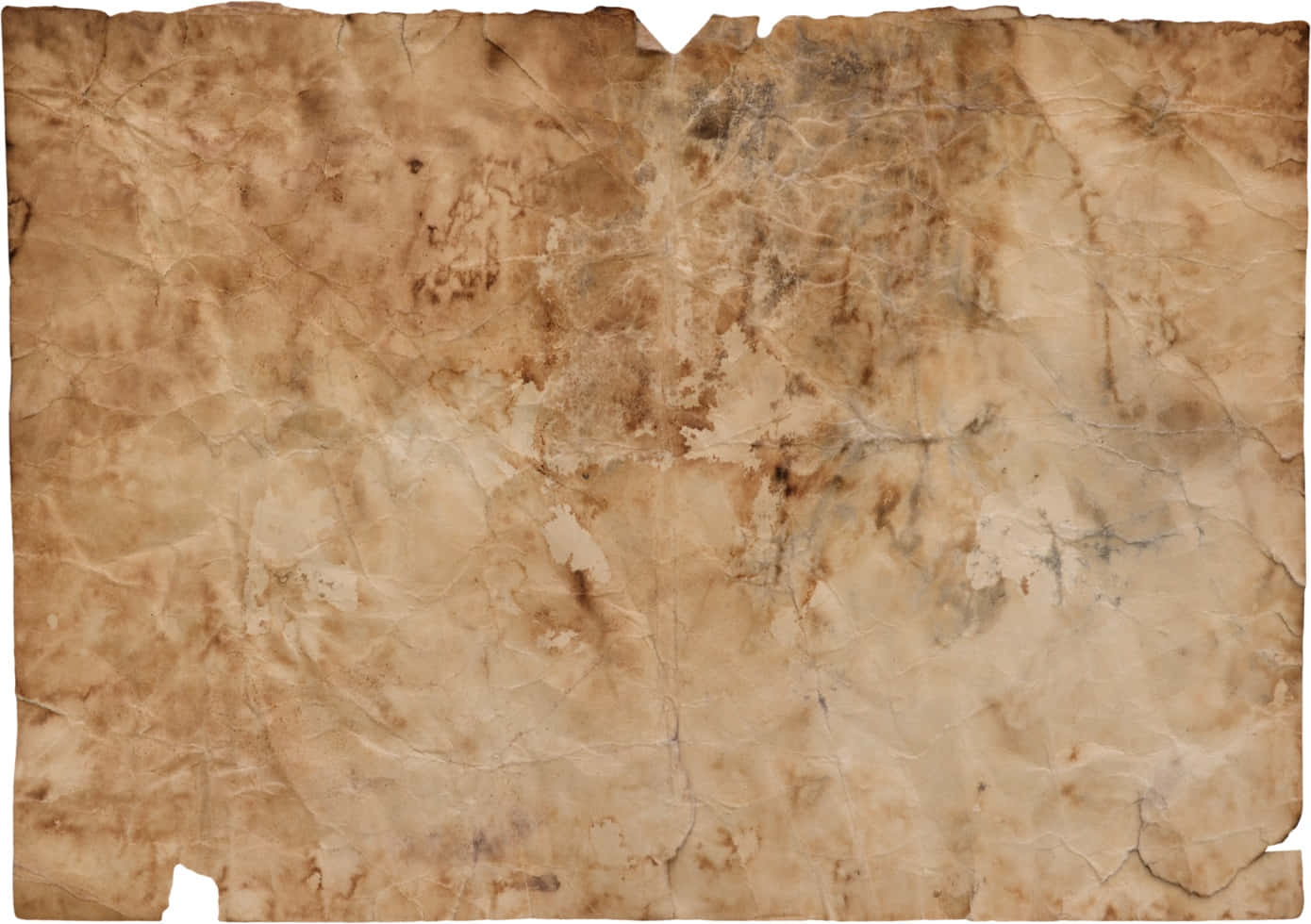 a piece of parchment paper with a brown background