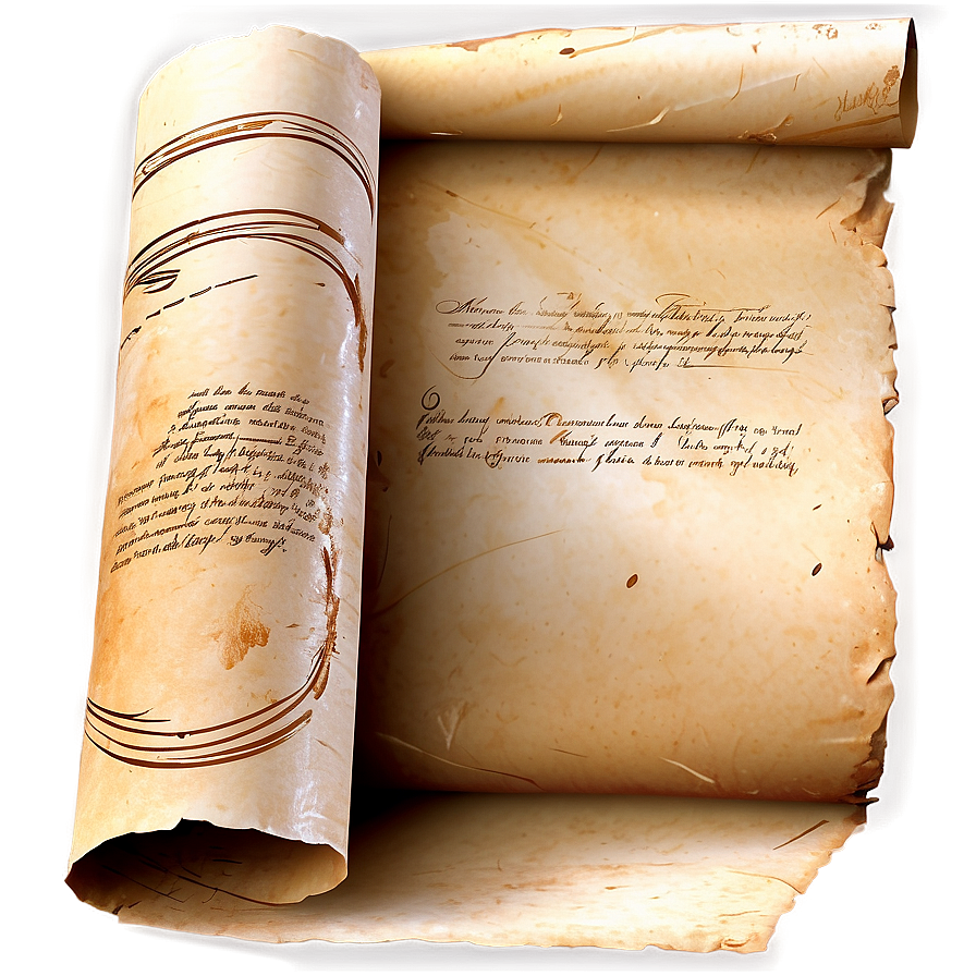 Old Paper Scroll Texture Png Xlv39 PNG