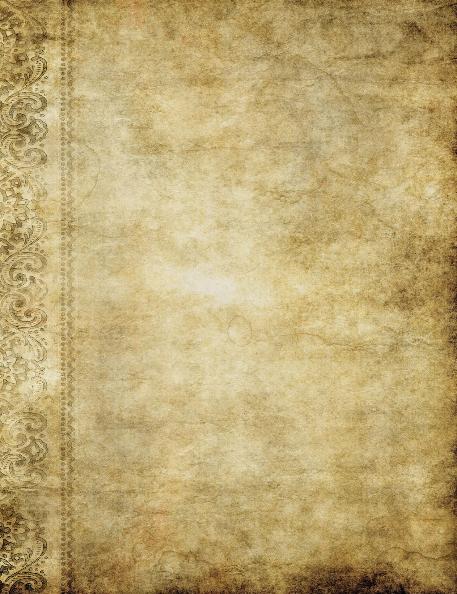 Old Paper Texture With Ornate Border Picture