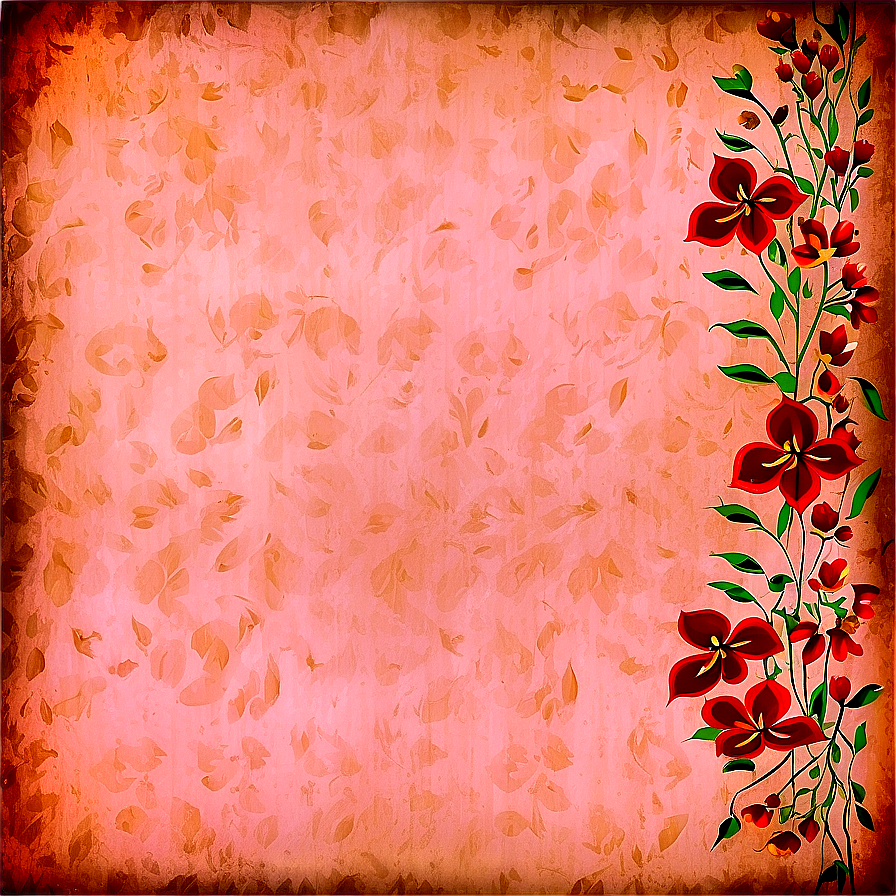 Old Paper Texture With Floral Pattern Png 06252024 PNG