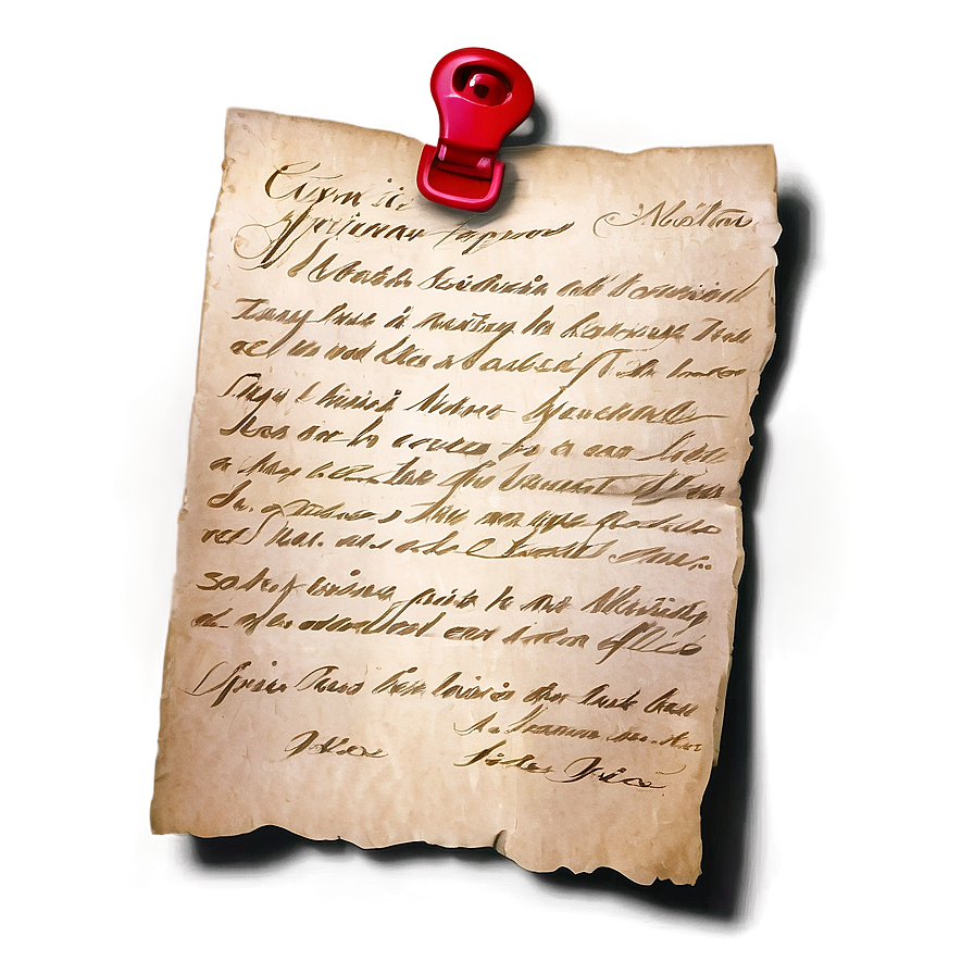 Old Paper With Cursive Writing Png 25 PNG