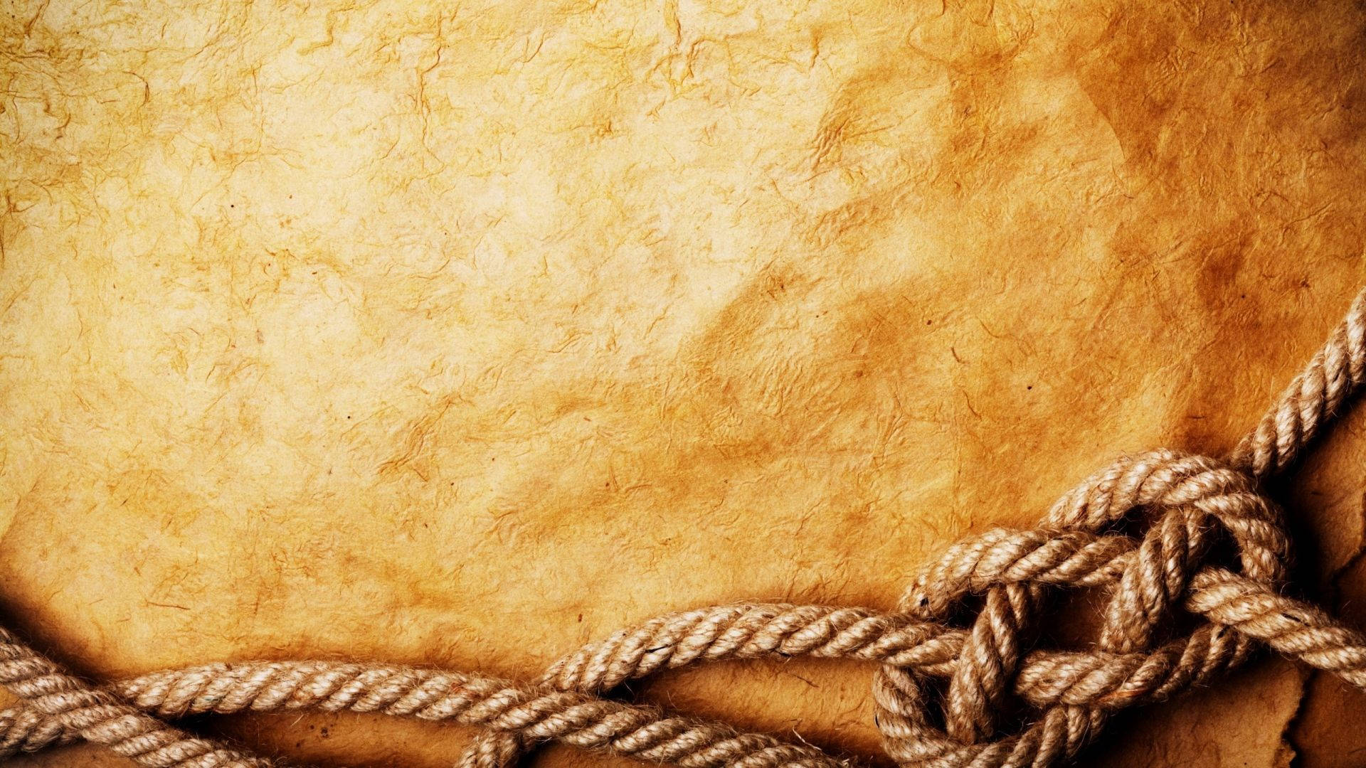 Old Paper With Knot Rope Background