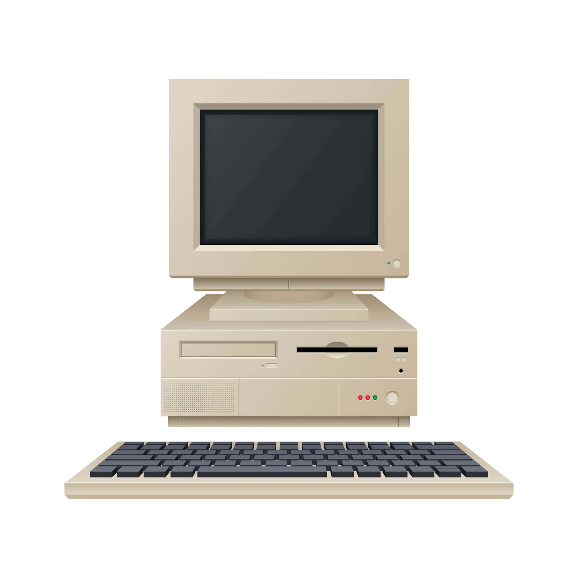 Uncomputer Con Una Tastiera E Un Monitor Sfondo