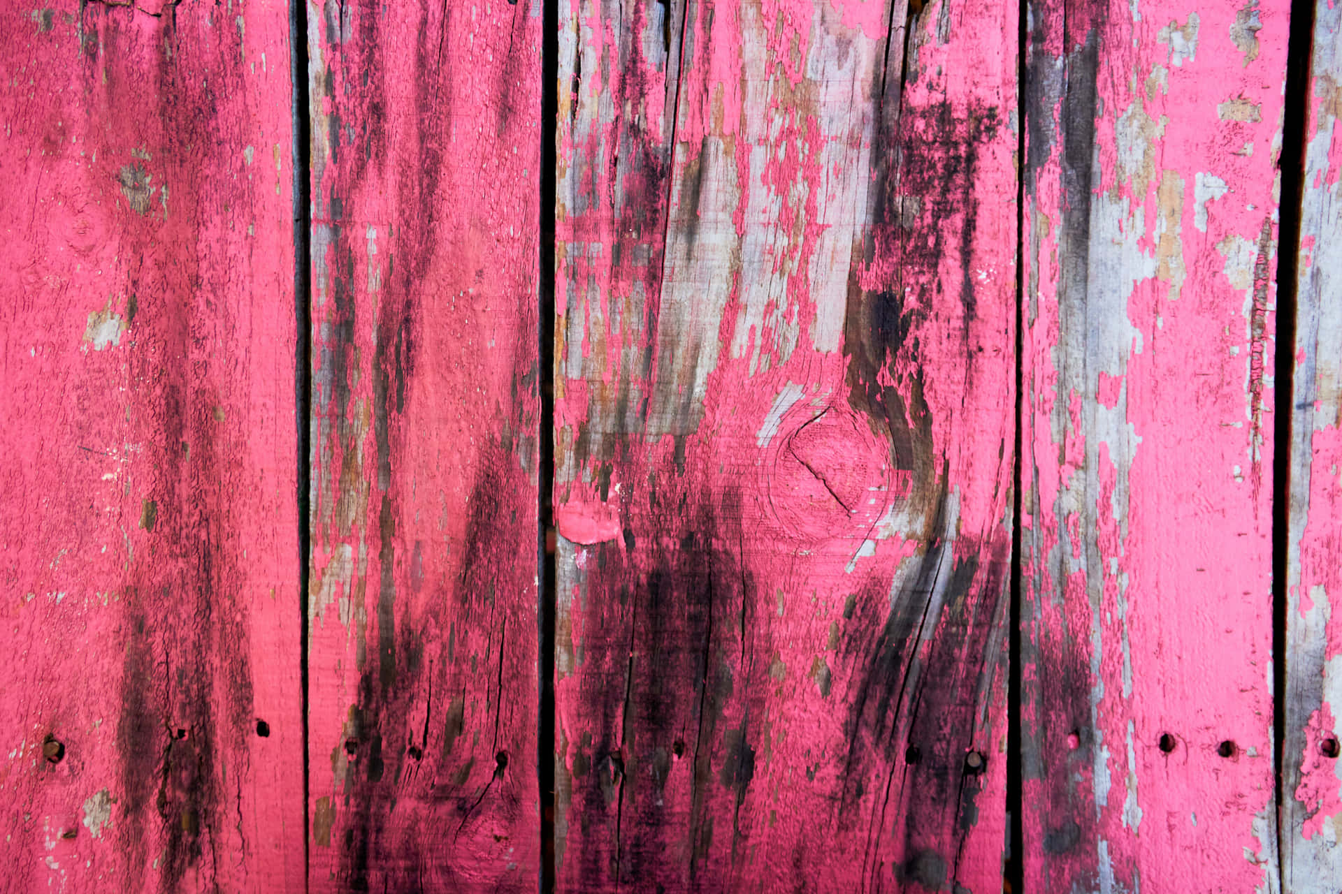 Old Pink Wooden Wall Picture