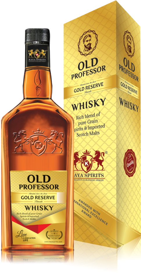 Old Professor Gold Reserve Whisky PNG