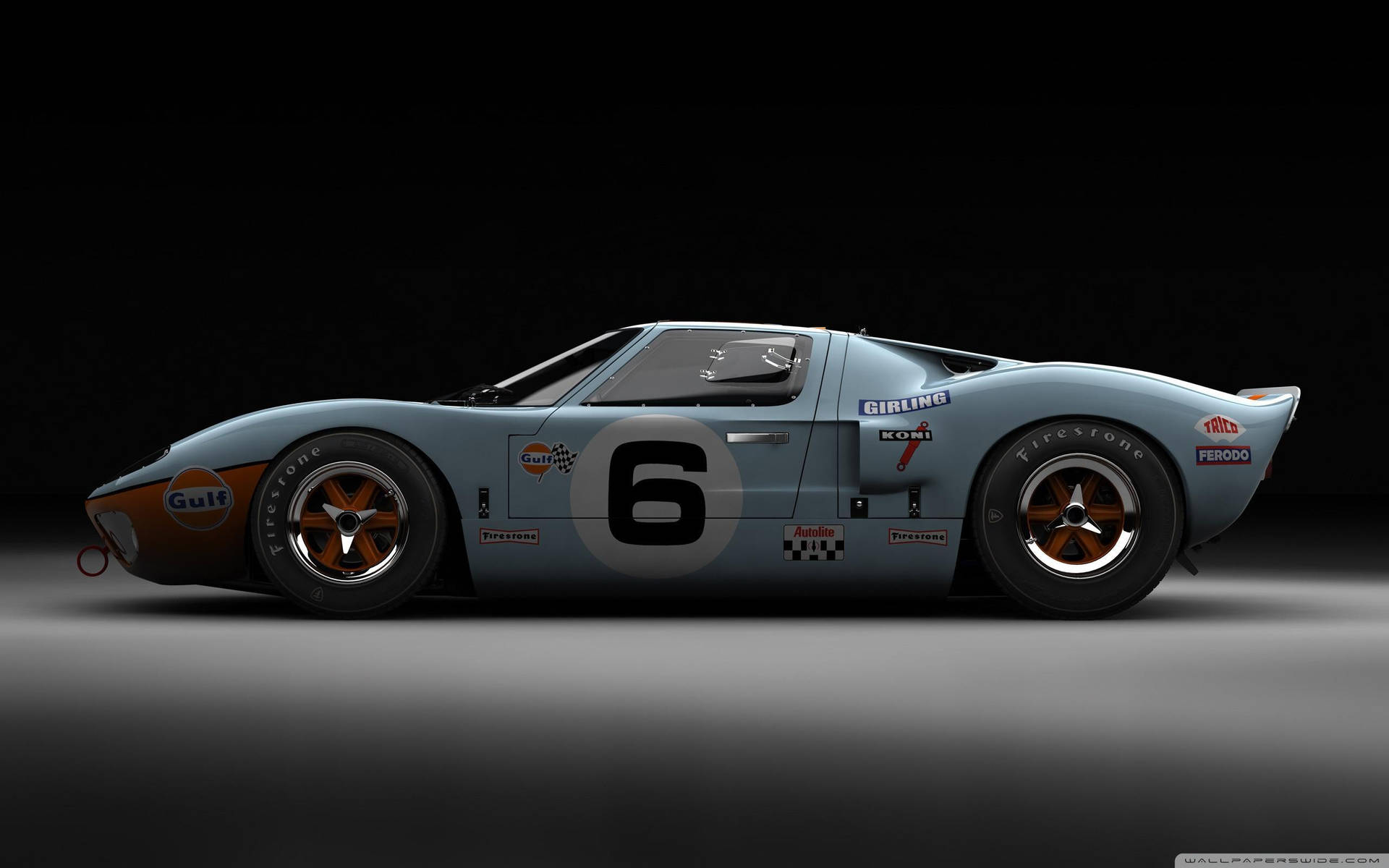 Old Race Car Ford Gt40 Wallpaper