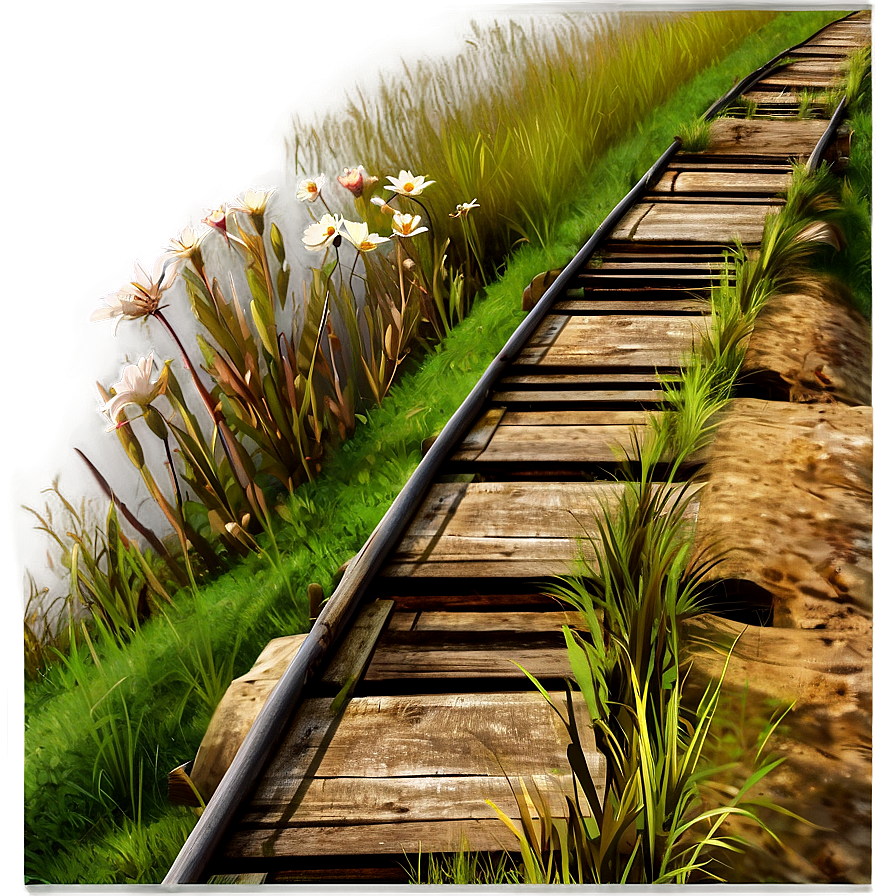 Old Railway Path Png 06202024 PNG