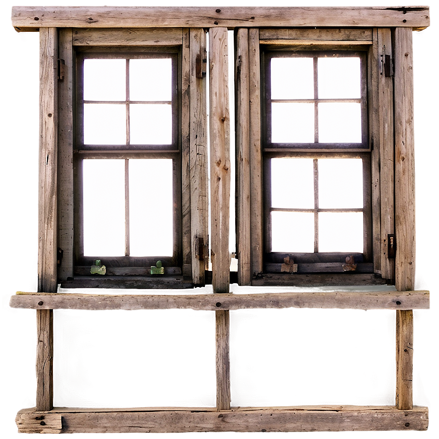 Old Rustic Windows Png 06112024 PNG