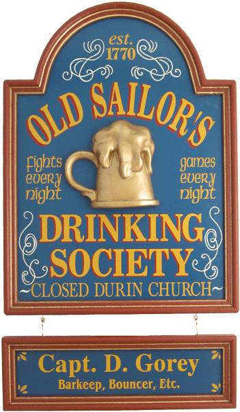 Old Sailors Drinking Society Sign PNG
