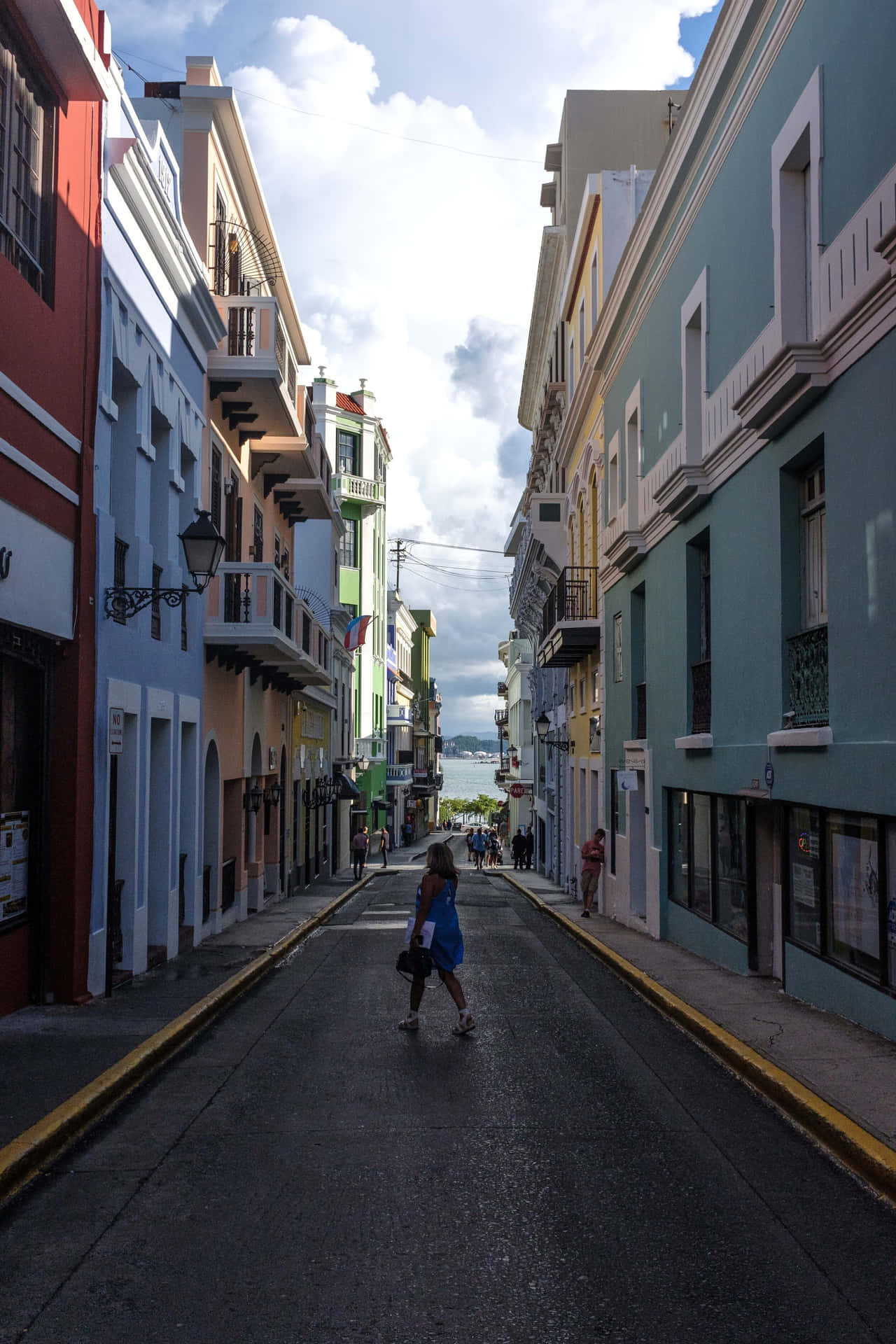 Old San Juan Colorful Street Wallpaper