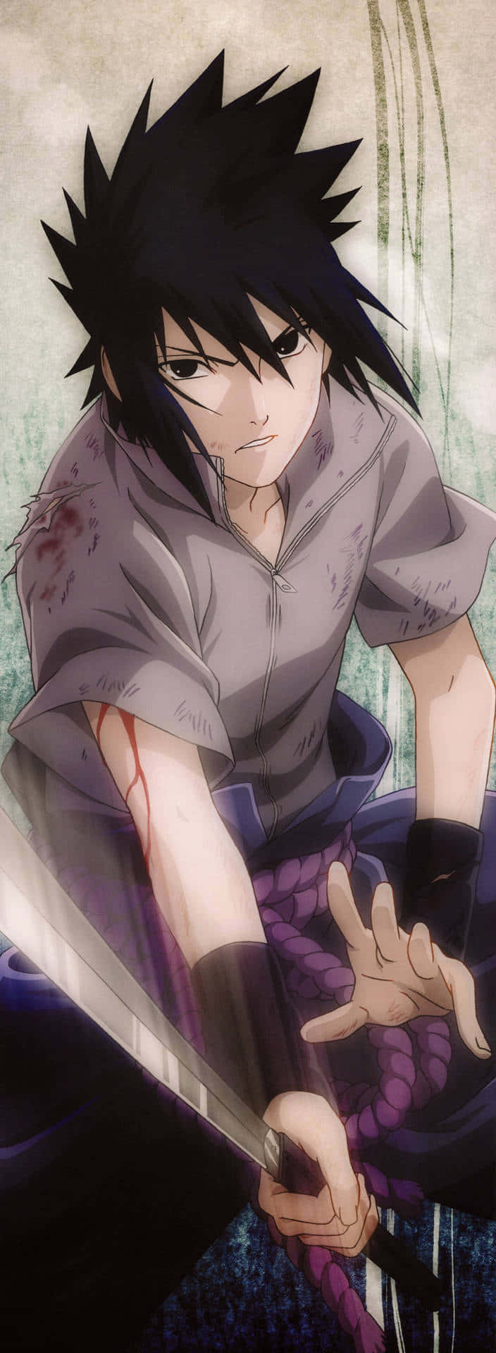 "Exhausting a long dream-filled journey, here stands the once young Sasuke Uchiha" Wallpaper