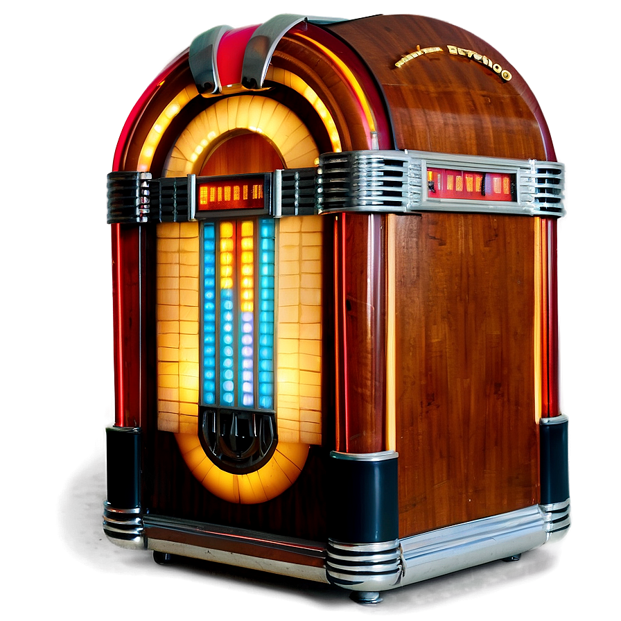 Old School 1950s Jukebox Png 06242024 PNG