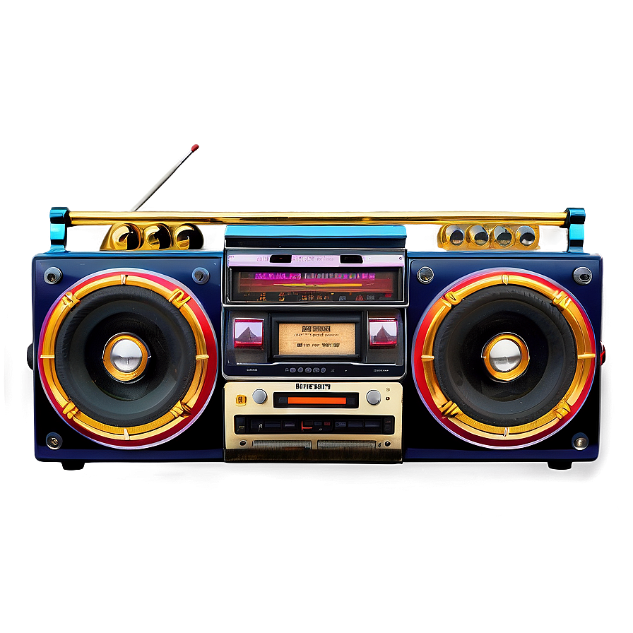 Old School Boombox Music Player Png Rtm PNG