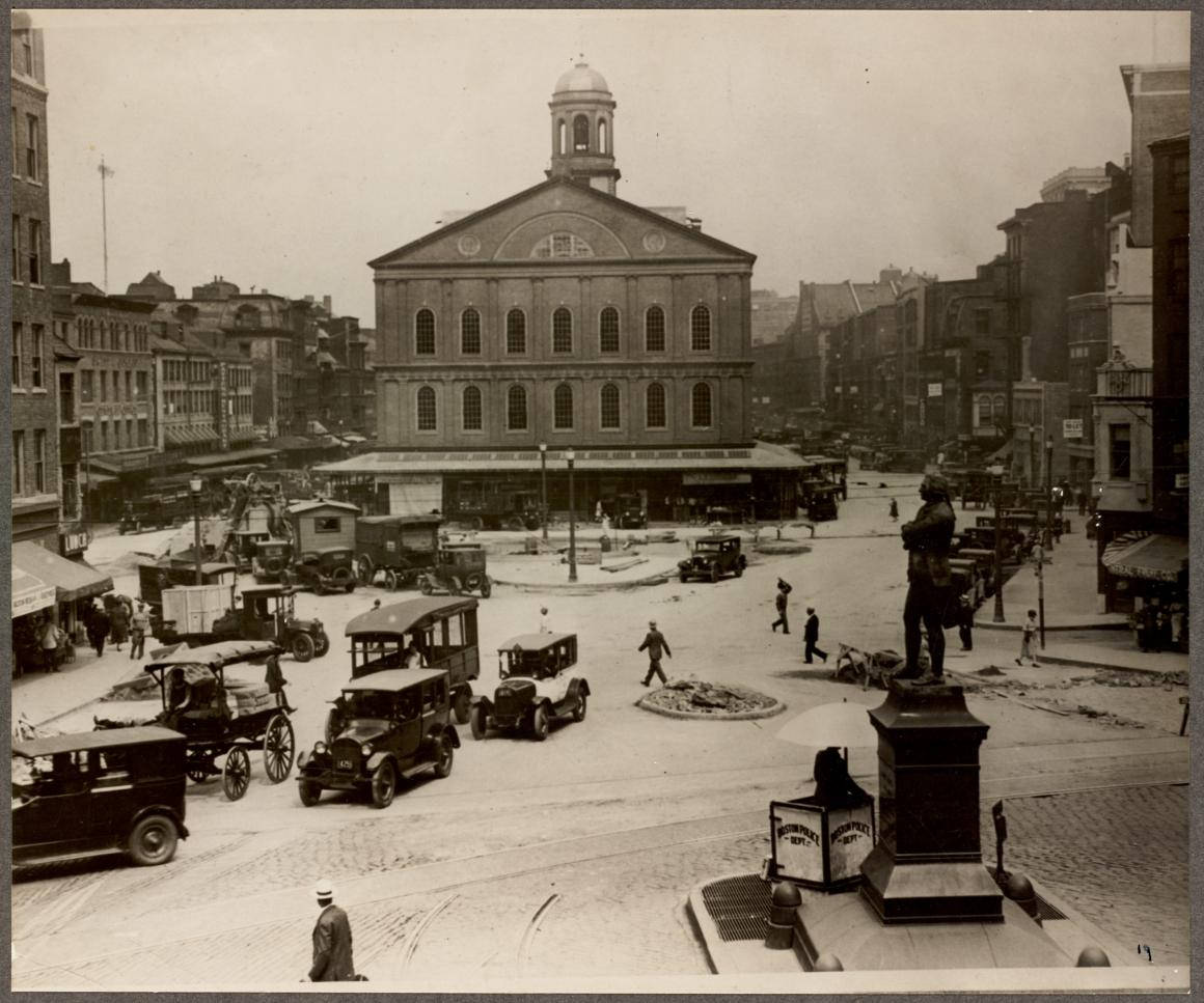 Old Sepia Faneuil Hall Picture