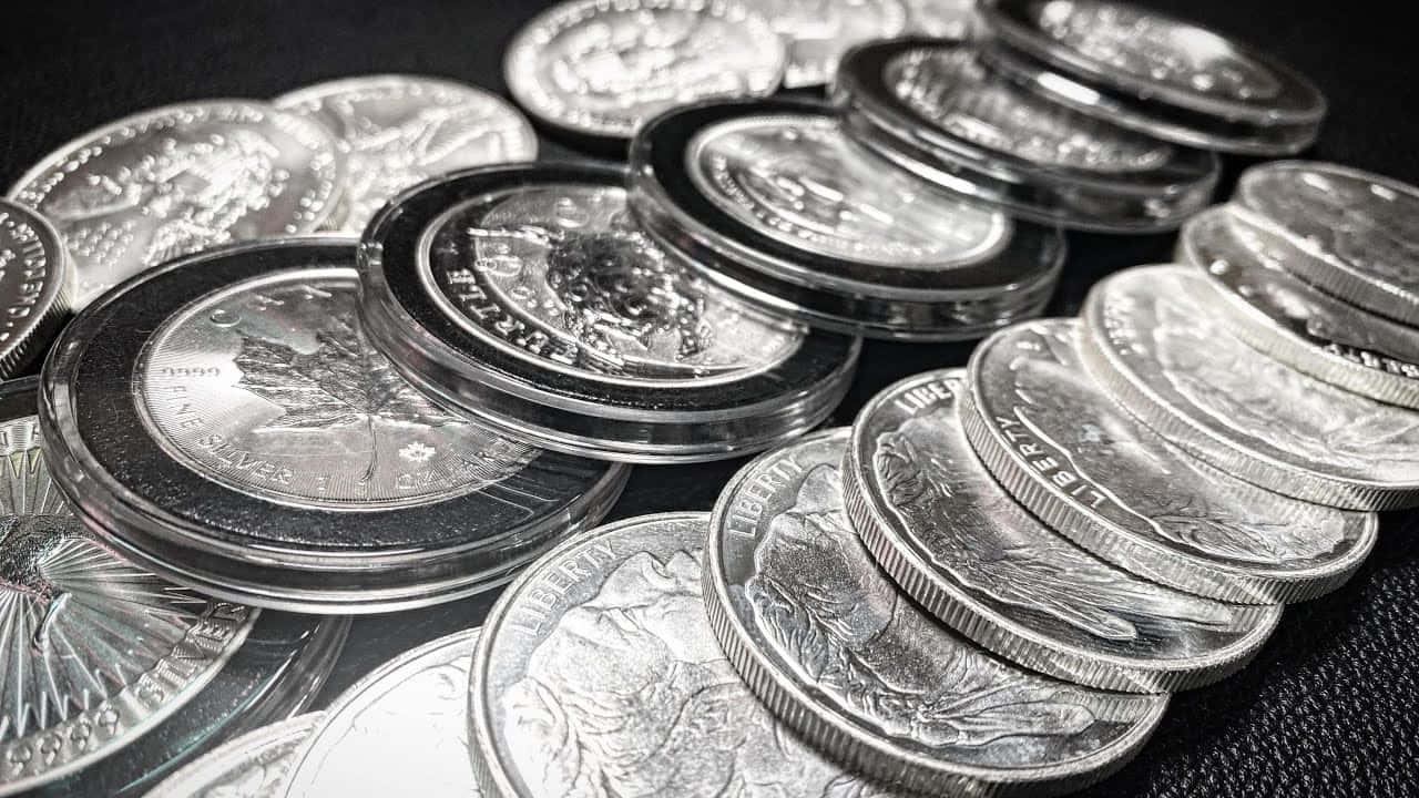 Old Silver Coins Wallpaper