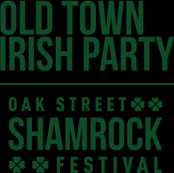 Old Town Irish Party Shamrock Festival Graphic PNG