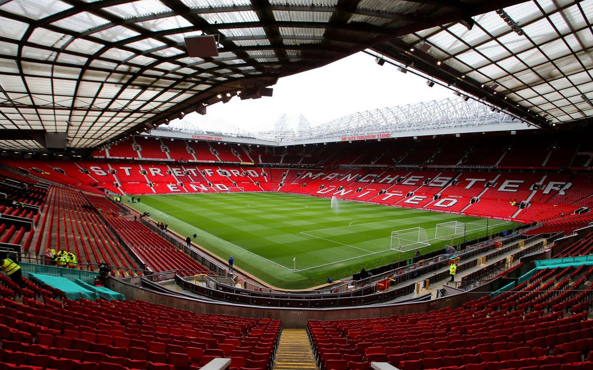 Old Trafford Stadium Interior View Wallpaper