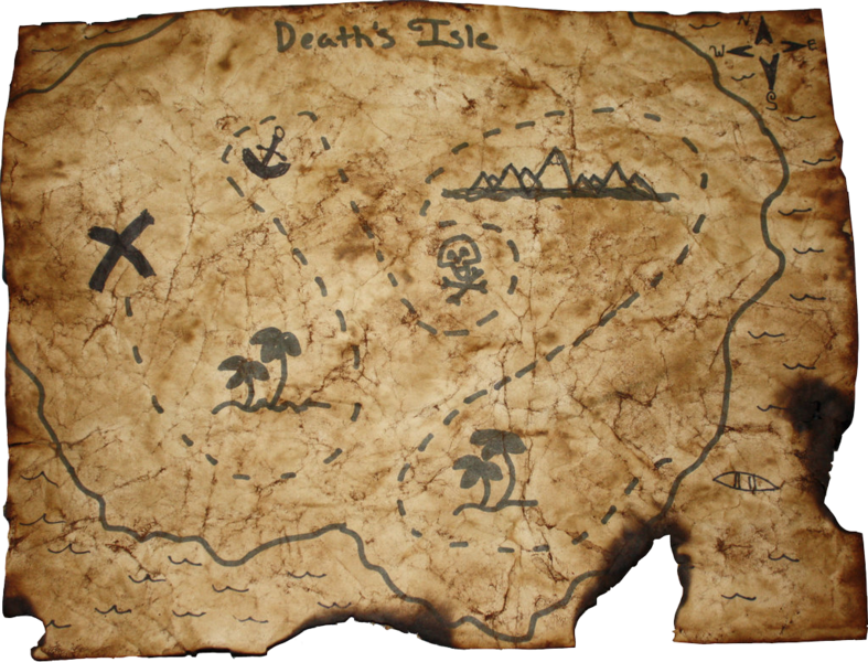 Old Treasure Map Graphic PNG
