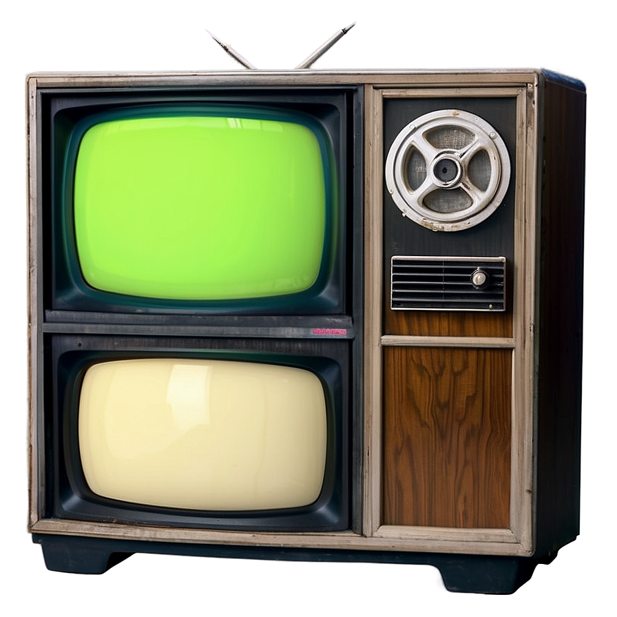 Old Tv Set With Color Bars Png 05252024 PNG