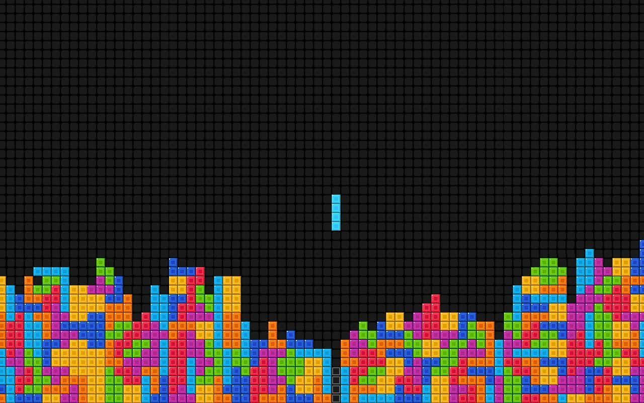 A Colorful Pixelated Image Of A City Wallpaper