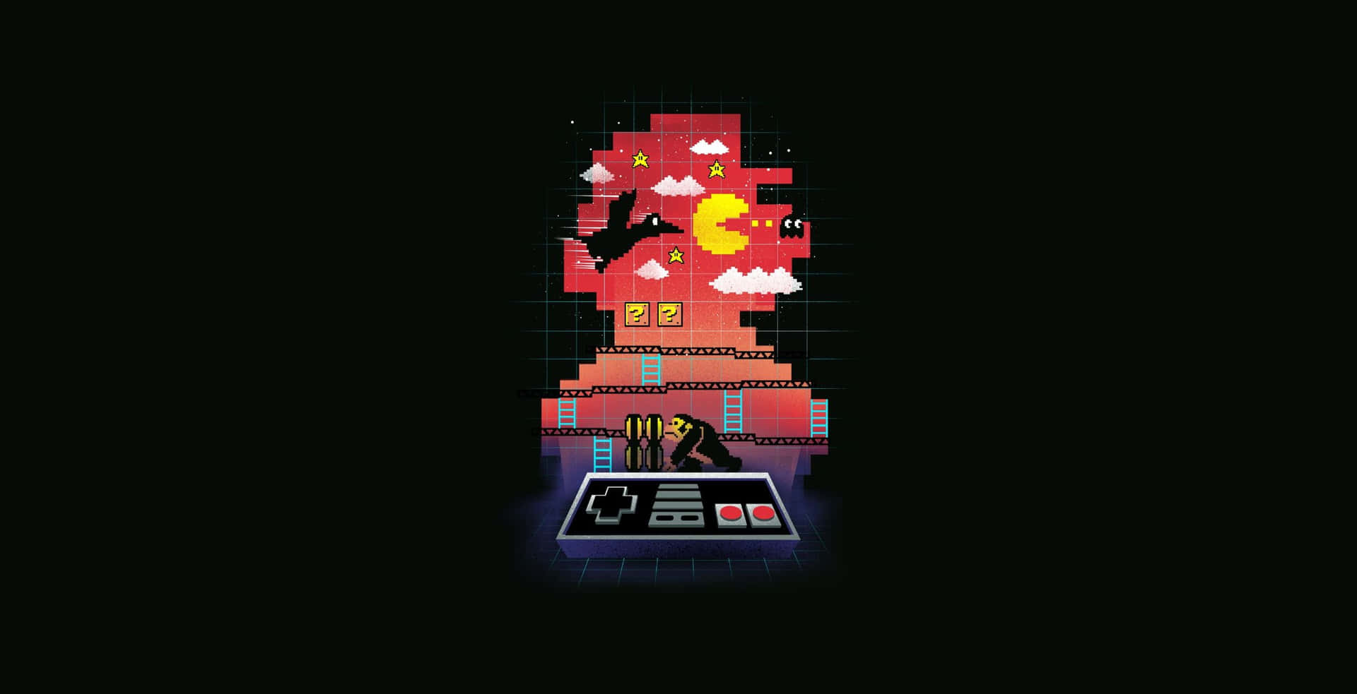Old Video Game Pixel Image Wallpaper