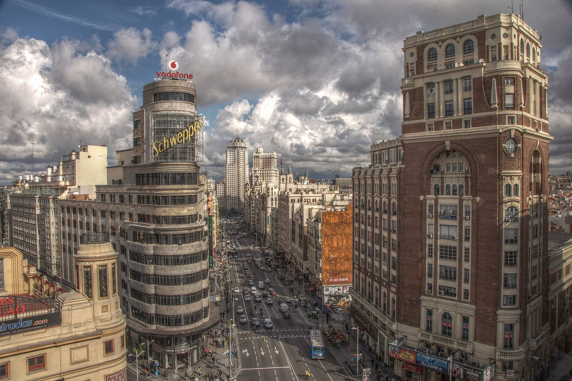 Vecchia Annata Madrid Spagna Sfondo