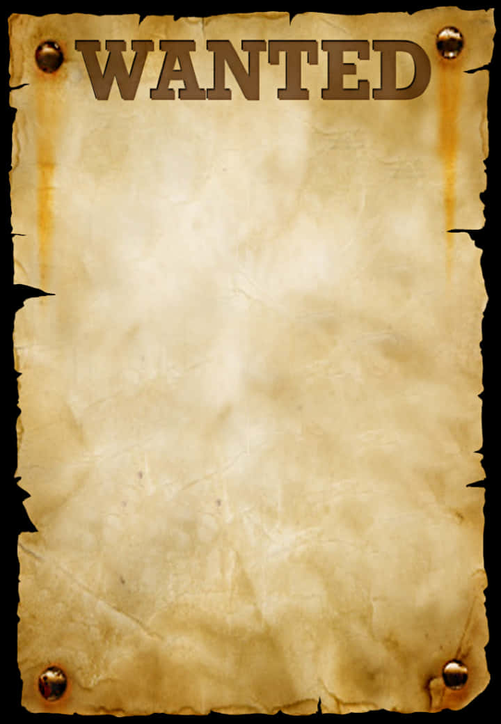 Old Wanted Poster Texture PNG