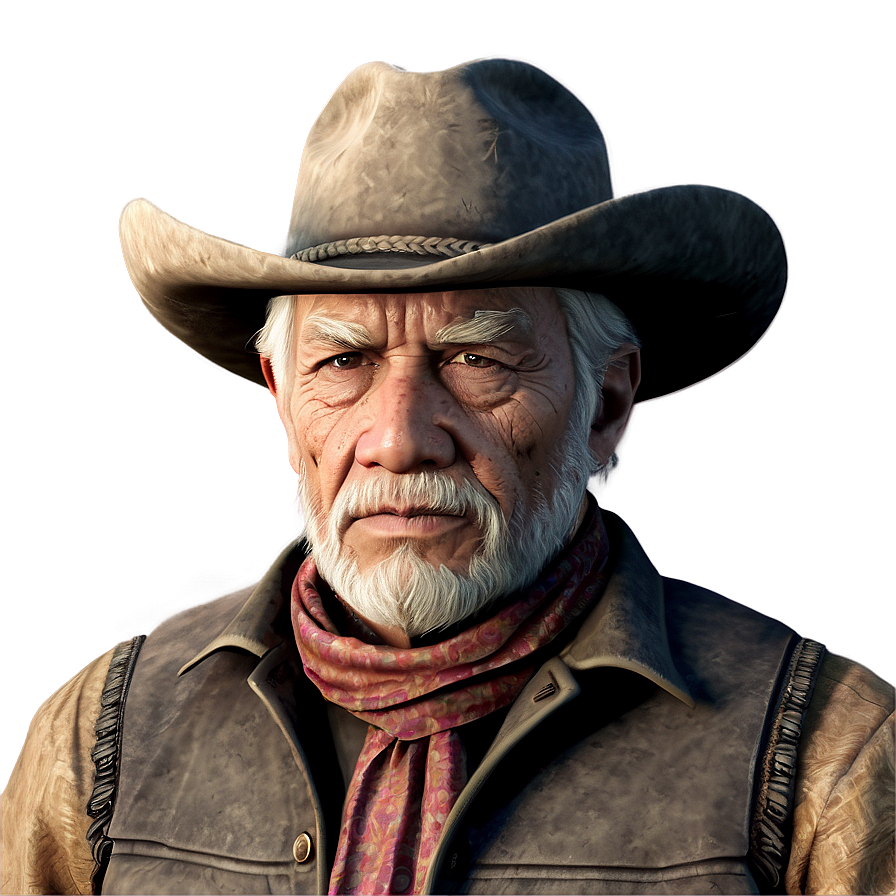 Old Western Cowboy Portrait Png 31 PNG