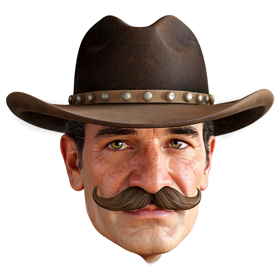 Old Western Sheriff Mustache Png 05042024 PNG